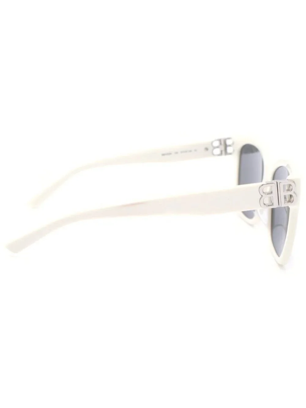 Balenciaga Dynasty Eyewear Square Frame Sunglasses White Silver - Picture 3 of 6